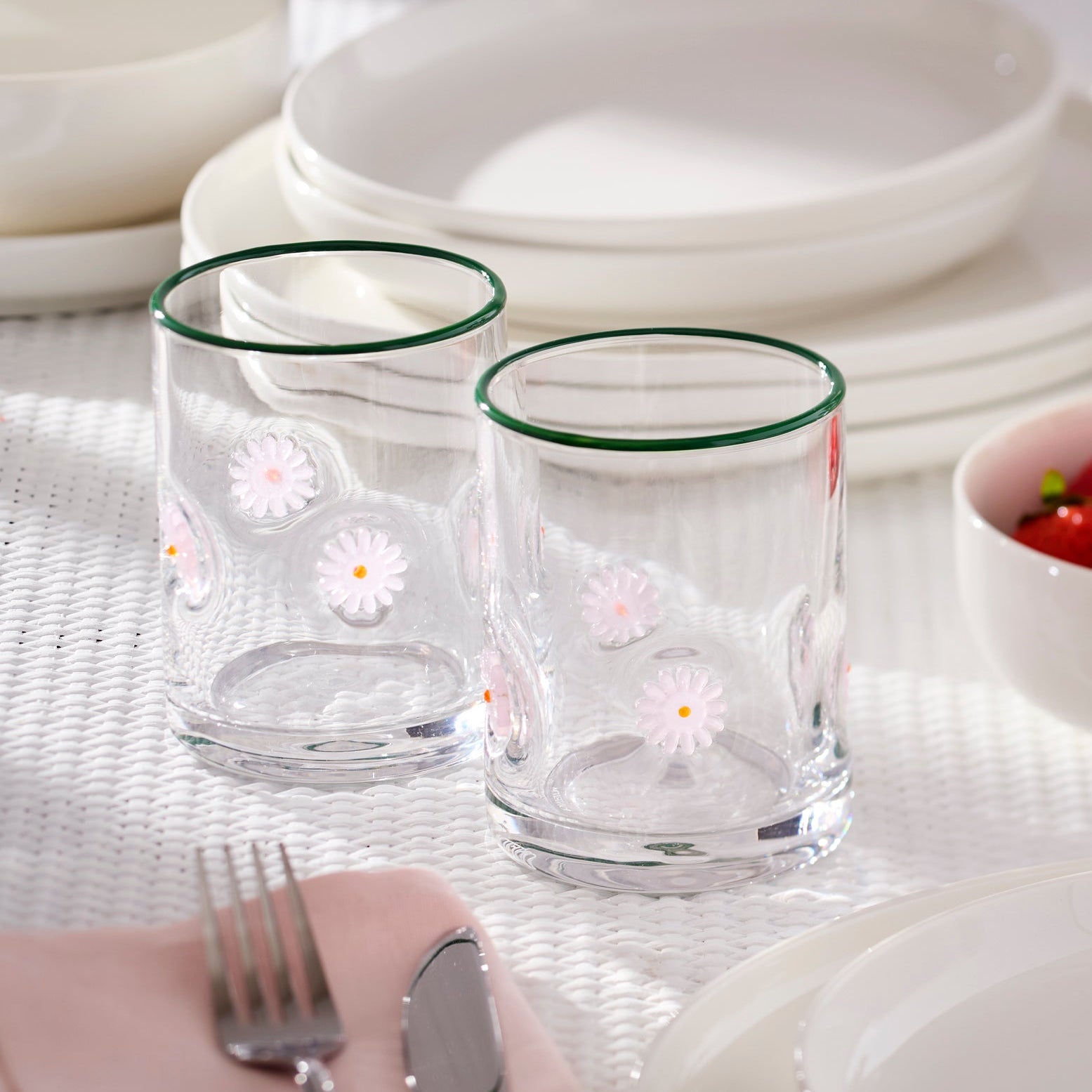 24 Seven Flower Tumbler - Set of 2